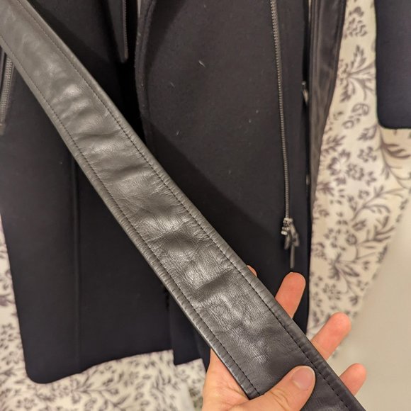 Mackage Nori 2-in-1 Shearling-Trim Wool Coat - Size XS - Picture 10 of 12